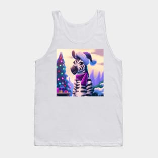 Cute Zebra Drawing Tank Top